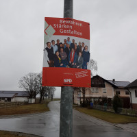 SPD Plakat mit Gemeinderatskandidaten